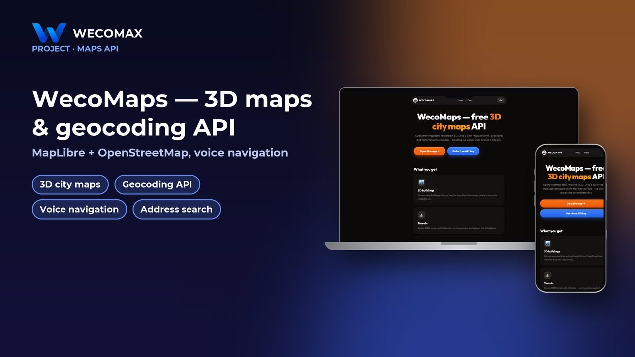 WecoMaps — API bản đồ